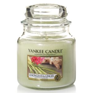 Yankee Candle lumanare Lemongrass Ginger, medie verde