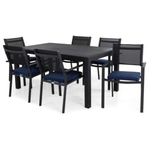 Mese și scaune VG5533, Scaune de culoare: Negru + albastru