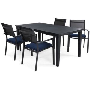 Mese și scaune VG5530, Scaune de culoare: Negru + albastru