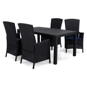 Mese și scaune VG3974, Culoare: Negru + albastru