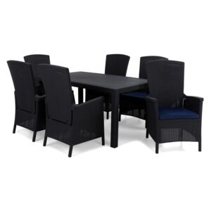 Mese și scaune VG3975, Culoare: Negru + albastru