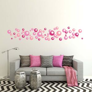 Bubbles - autocolant de perete Roz 3 x 50 x 70 cm