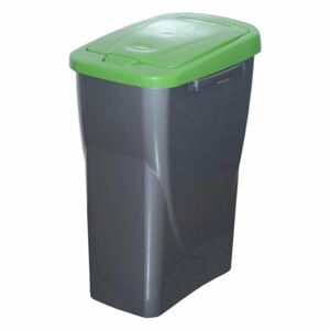 Coș pentru selectare deșeuri 61,5 x 42 x 25 cm, capac verde, 40 l