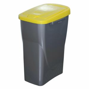 Coș pentru selectare deșeuri 61,5 x 42 x 25 cm capac galben, 40 l