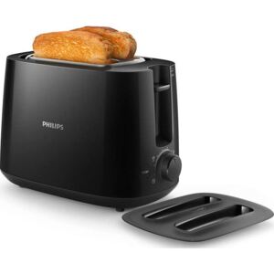 Prajitor de paine Philips HD2582/90, 900 W, 2 felii, Negru