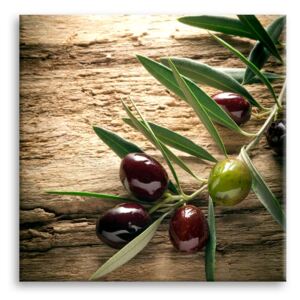 Styler Tablou pe sticlă - Olives Olives 3 - 30x30 cm