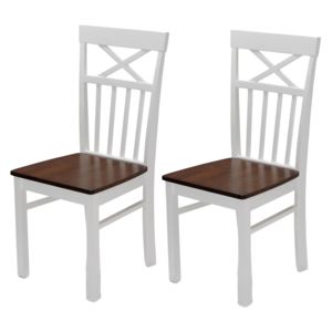 Set 2 scaune din lemn Concord White/Dirty Oak, l42xA38xH95,5 cm