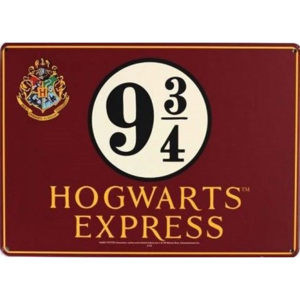 Placă metalică Harry Potter - Hogwarts Express, (21 x 15 cm)