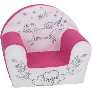 Copii scaun inorog - -rozaliu alb Unicorn