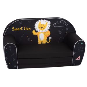 Copii canapea inteligent lvíček - negru Smart Lion