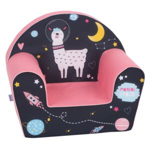 Copii scaun lama - albastru și roz astronaut