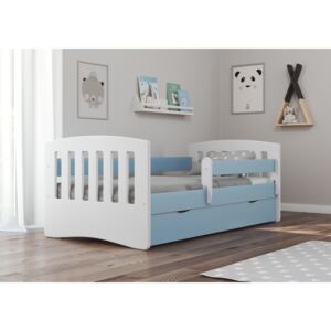 Pat clasic pentru copii - Albastru Classic 160x80 cm pat + spațiu de depozitare