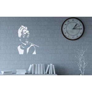 GLIX Audrey Hepburn - autocolant de perete Alb 75 x 100 cm