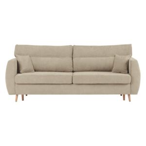 Canapea extensibilă cu 3 locuri și spațiu pentru depozitare Cosmopolitan design Sydney, 231 x 98 x 95 cm, bej