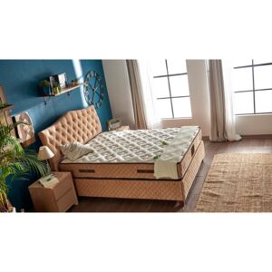 Baza de pat cu tablie si saltea Organic Cotton 160×200 cm