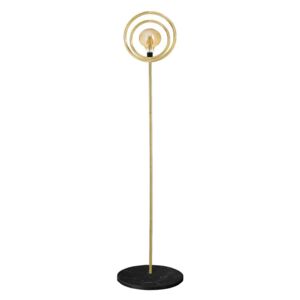 Lampadar metalic modern, Coil Homs, 165 cm, negru/auriu