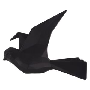 Cuier de perete în formă de pasăre PT LIVING, lățime 25 cm, negru
