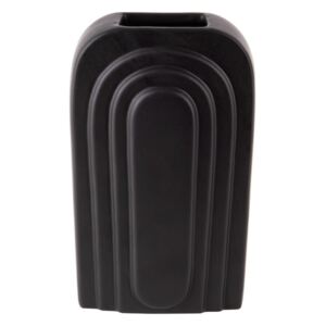 Vază din ceramică PT LIVING Arc, înălțime 27 cm, negru