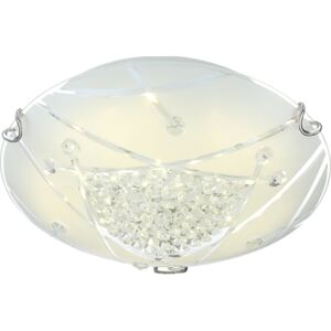 Plafoniera LED 12W crom-alb-cristal Sabbia Globo Lighting 40417-12