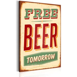 Tablou pe pânză - Free Beer Tomorrow 60x90 cm