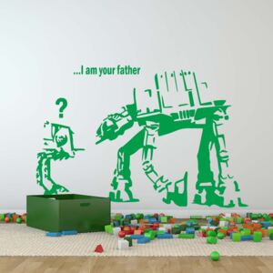 Banksy "I am your father" - autocolant de perete Verde 120 x 70 cm