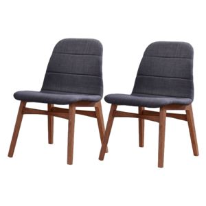 Set 2 scaune din lemn tapitate cu stofa Mia, l49,5xA57xH83,5 cm