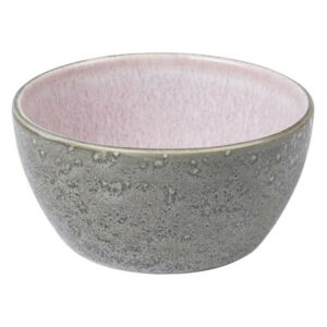 Bol din ceramică și glazură interioară roz Bitz Mensa, diametru 12 cm, gri