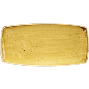 Farfurie plată Churchill Stonecast Mustard Seed Yellow 29,5x15,5 cm