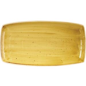 Farfurie plată Churchill Stonecast Mustard Seed Yellow 35x18 cm