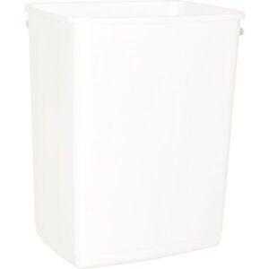 Coș de gunoi din plastic 50 l, alb, fără capac