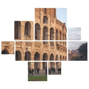 Tablouri compuse imprimate pe sticlă, Colosseum Roma, 1300x1100mm