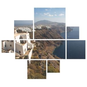 Tablouri compuse imprimate pe sticlă, Santorini, 1300x1100mm