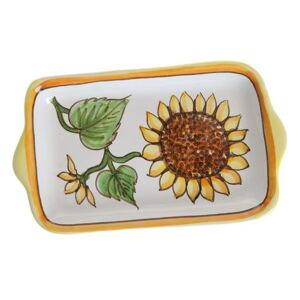 Platou din ceramica cu floarea soarelui 17 cm