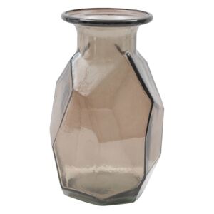 Vază din sticlă reciclată Mauro Ferretti Stone, ⌀ 9 cm, maro