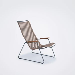 Scaun lounge Click, plastic, Crem