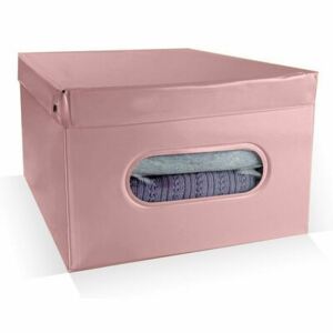 Compactor Cutie depozitare Nordic 50 x 38,5 x 24 cm, roz deschis