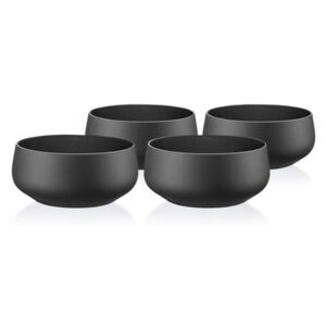 Crystalex Set 4 boluri Mini Bowls Black, 95 ml