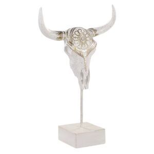 Zondo Figurină decorativă BULC 46 cm (sticlă laminat) (alb)