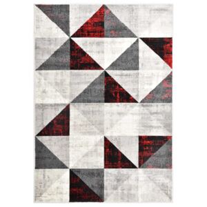 Covor, negru și roșu, 80 x 150 cm, PP