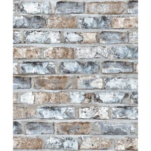 Buvu Tapete de vinil zid de cărămidă cenușiu-maro