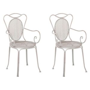 Zondo Set 2 buc. scaune de grădină CINQUE (metal) (gri)