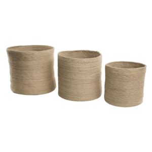 Zondo Set 3 buc coșuri textile ATIRAGA (textil) (bej)