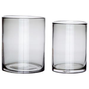 Set 2 vaze din sticla transparente 13x18 si 16x20 cm Hubsch