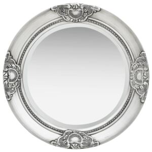 Oglindă de perete în stil baroc, argintiu, 50 cm