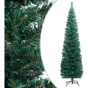 Pom de Crăciun artificial subțire cu suport verde 180 cm PVC