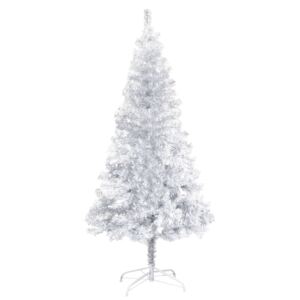 Pom de Crăciun artificial cu suport, argintiu, 152 cm, PET