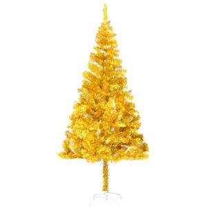 Pom de Crăciun artificial cu suport, auriu, 180 cm, PET