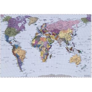 Komar Fototapet mural World Map, 270 x 188 cm, 4-050 4-050