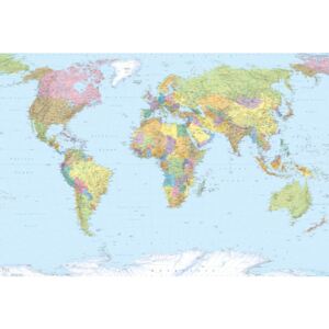 Komar Fototapet mural World Map XXL, 368 x 248 cm, XXL4-038 XXL4-038