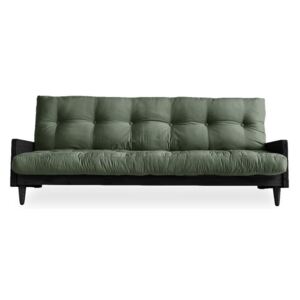Canapea extensibilă Karup Design Indie Black/Olive Green, verde